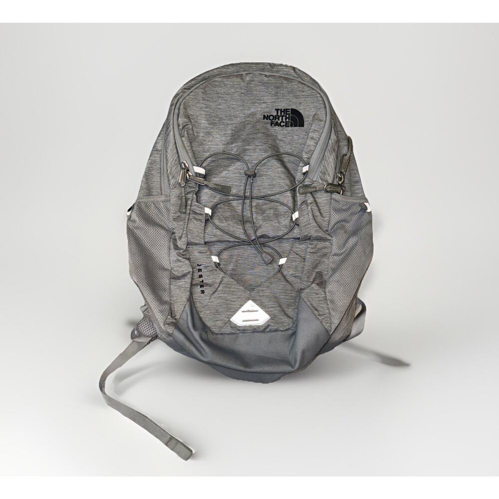 The North Face Jester Backpack Mid Grey Dark Heather w/Laptop Sleeve